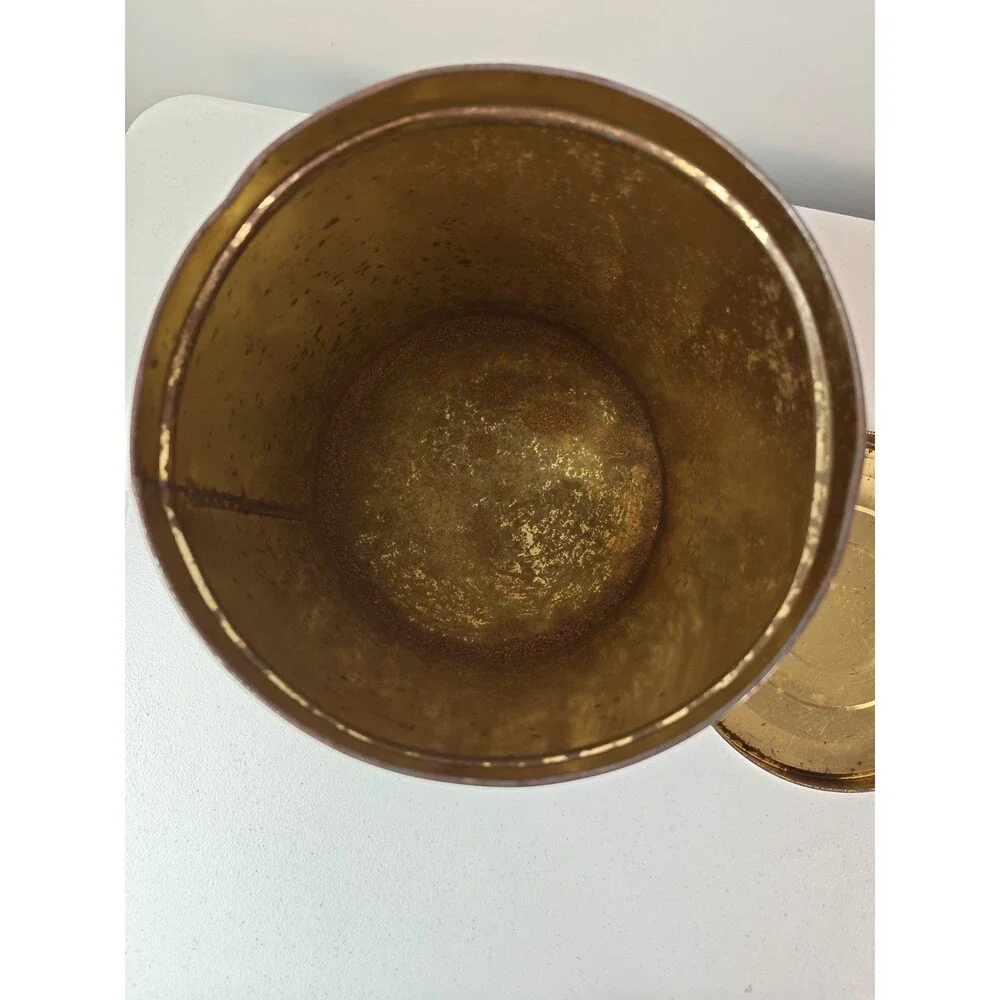 Vintage Charles Chips Potato Chip 1 LB Tin Can With Lid And Dual Location Text